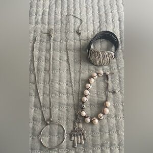 Silpada sterling silver 2 necklaces and 2 bracelets